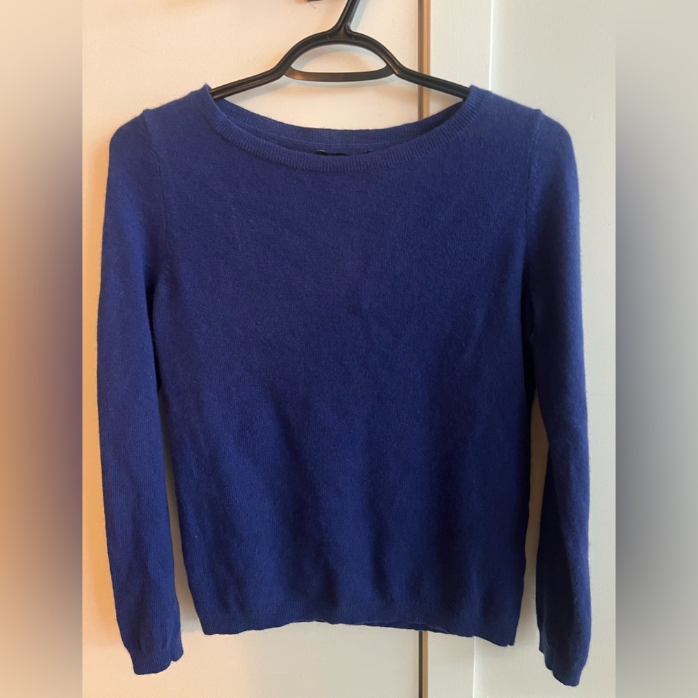 Selling Royal Blue Cashmere Swoop Neck Sweater - XS